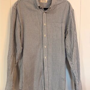 Taylor Stitch Gray and White Gingham Shirt